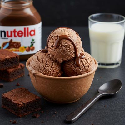 Nutella Brownie Ice Cream
